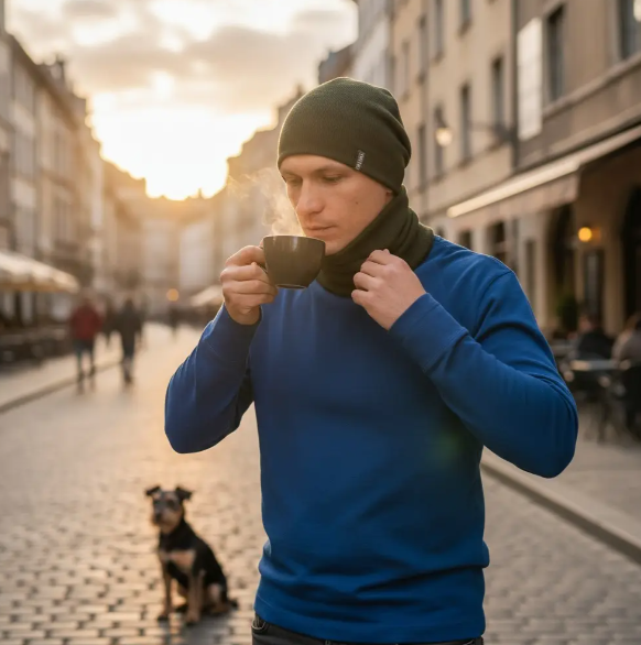 Комплект мужской шапка/снуд One Size на флисе Хаки (29548416) - фото 7 Комплект мужской шапка/снуд One Size на флисе Хаки (29548416) - фото 7