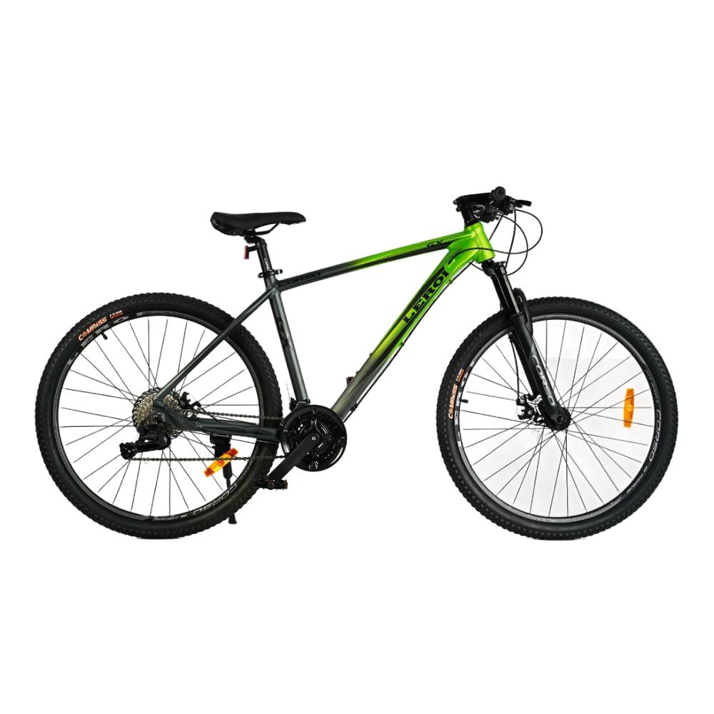 Велоcипед спортивный Corso Leroi 27,5" алюминиевая рама 19" 27 скоростей Green/Black (127939)