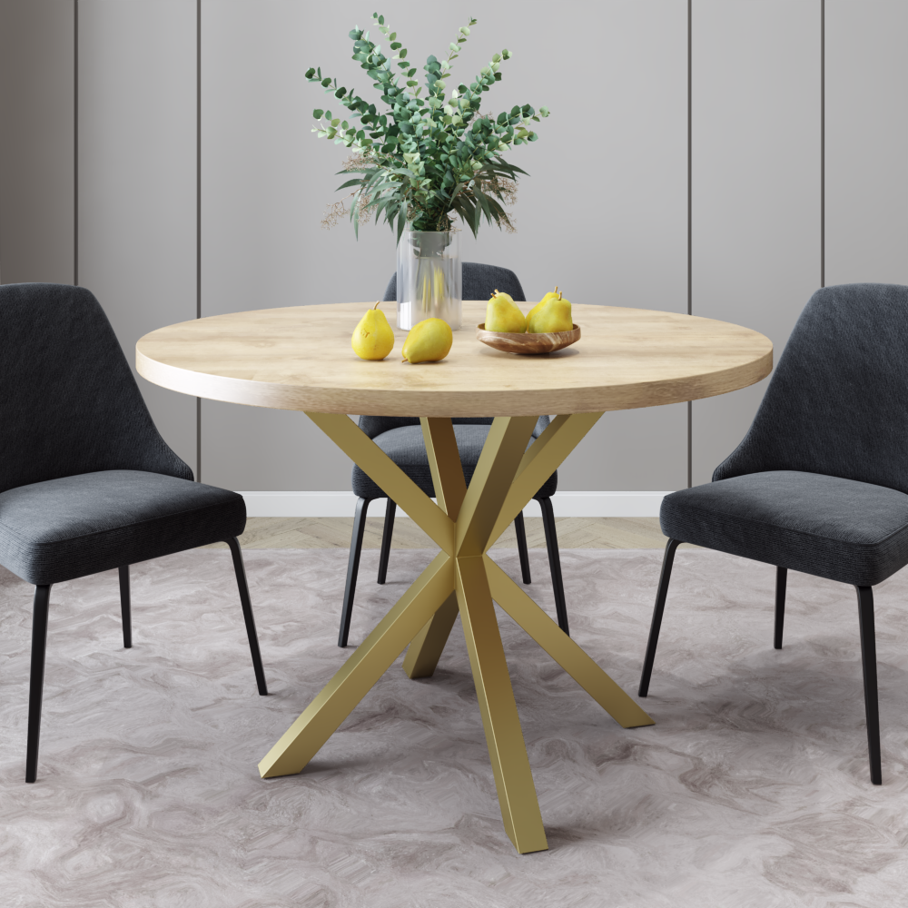 Каркас для столу з металу 750х750 мм H 730 мм Золотий (1197) - фото 2 Каркас для столу з металу 750х750 мм H 730 мм Золотий (1197) - фото 2