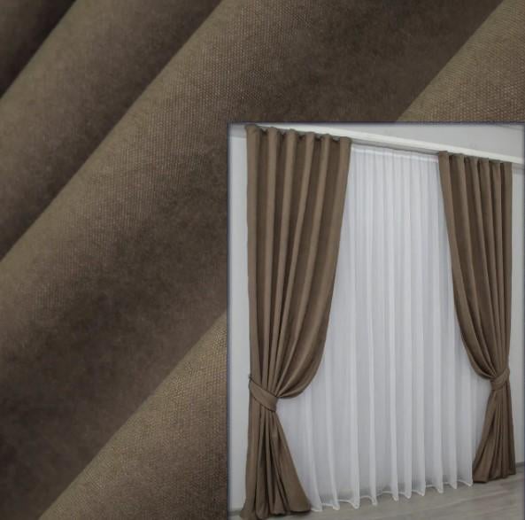 Ткань для штор SPARTA микровелюр Мокко (1036ш) - фото 5 Ткань для штор SPARTA микровелюр Мокко (1036ш) - фото 5