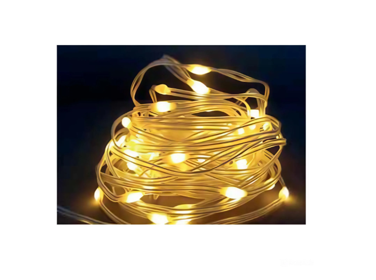 Гирлянда уличная светодиодная влагозащищенная в силиконе FAIRY-20 Янтарный