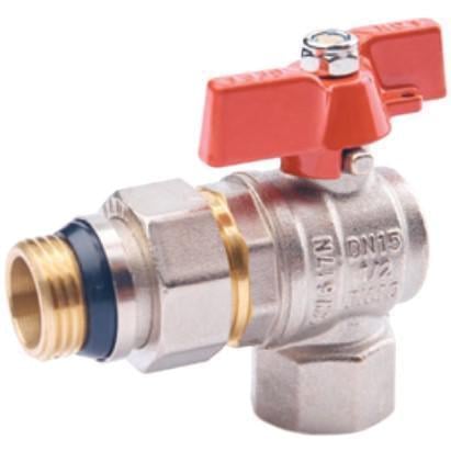 Кран шаровый американка Fado New 1/2" РН-РВ угловой (KU1)