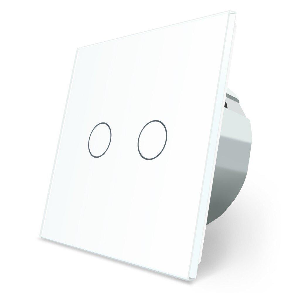Сенсорный выключатель Livolo ZigBee 2 сенсора стеклянный Белый (VL-C702Z-11) Сенсорный выключатель Livolo ZigBee 2 сенсора стеклянный Белый (VL-C702Z-11)