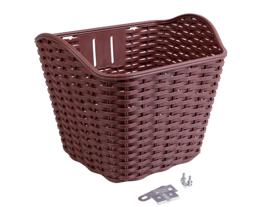 Велосипедний кошик з кронштейном і стійкою 26-28" Pl 340x260x270 см Коричневий