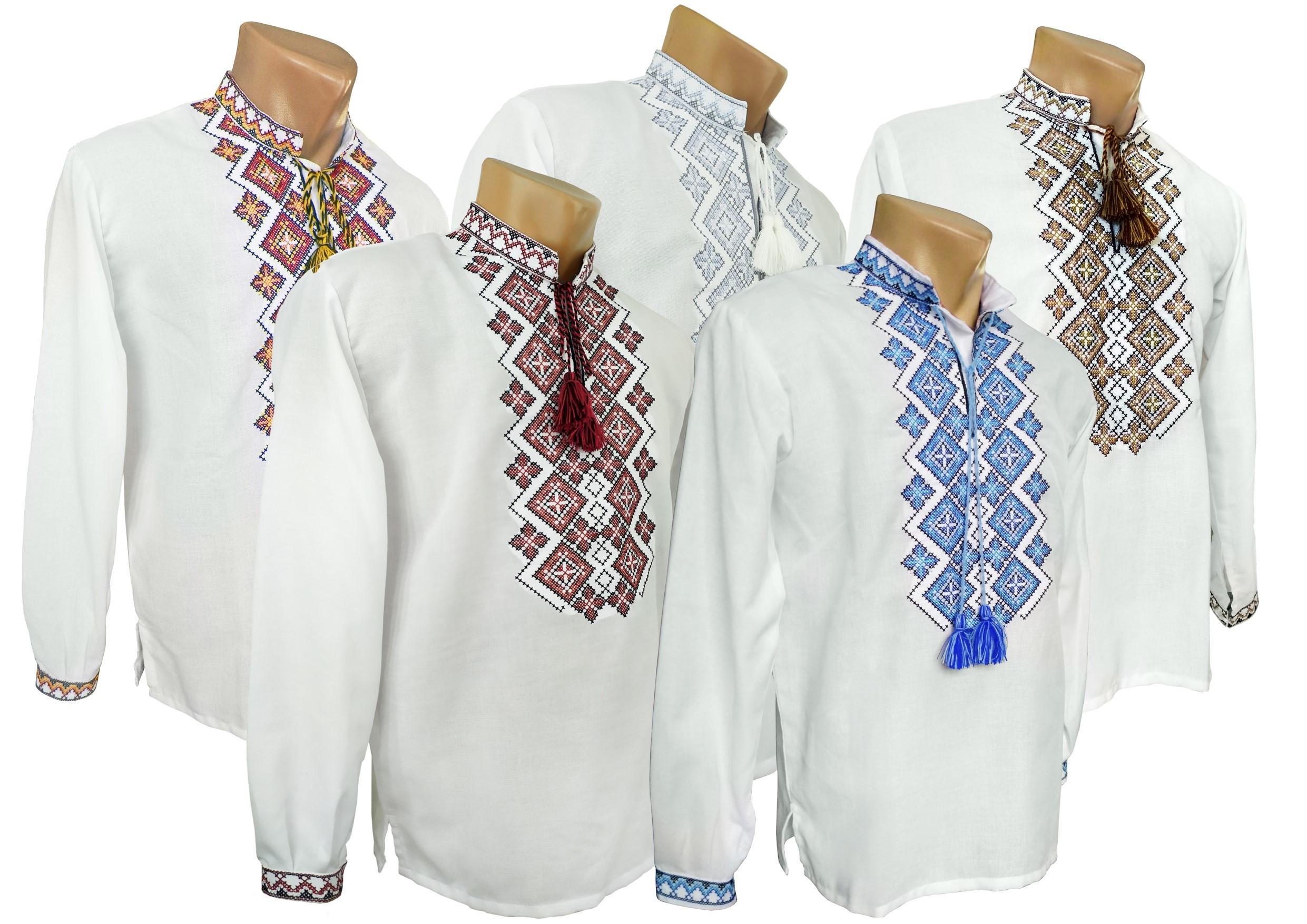 Вышиванка подростковая для мальчика Праздничная р. 44 Красный/Белый (77169/44) - фото 2