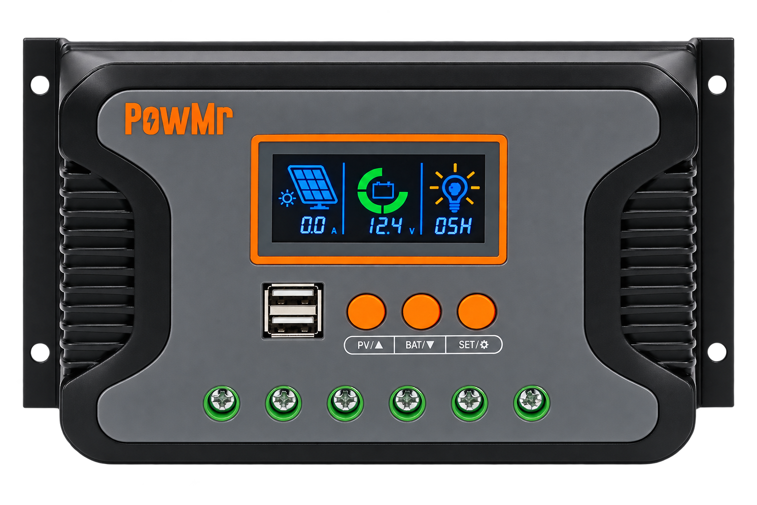 Контроллер заряда солнечных панелей PowMR Pstar-60A PWM LCD 2xUSB 60A 12/24/36/48V (36972918)