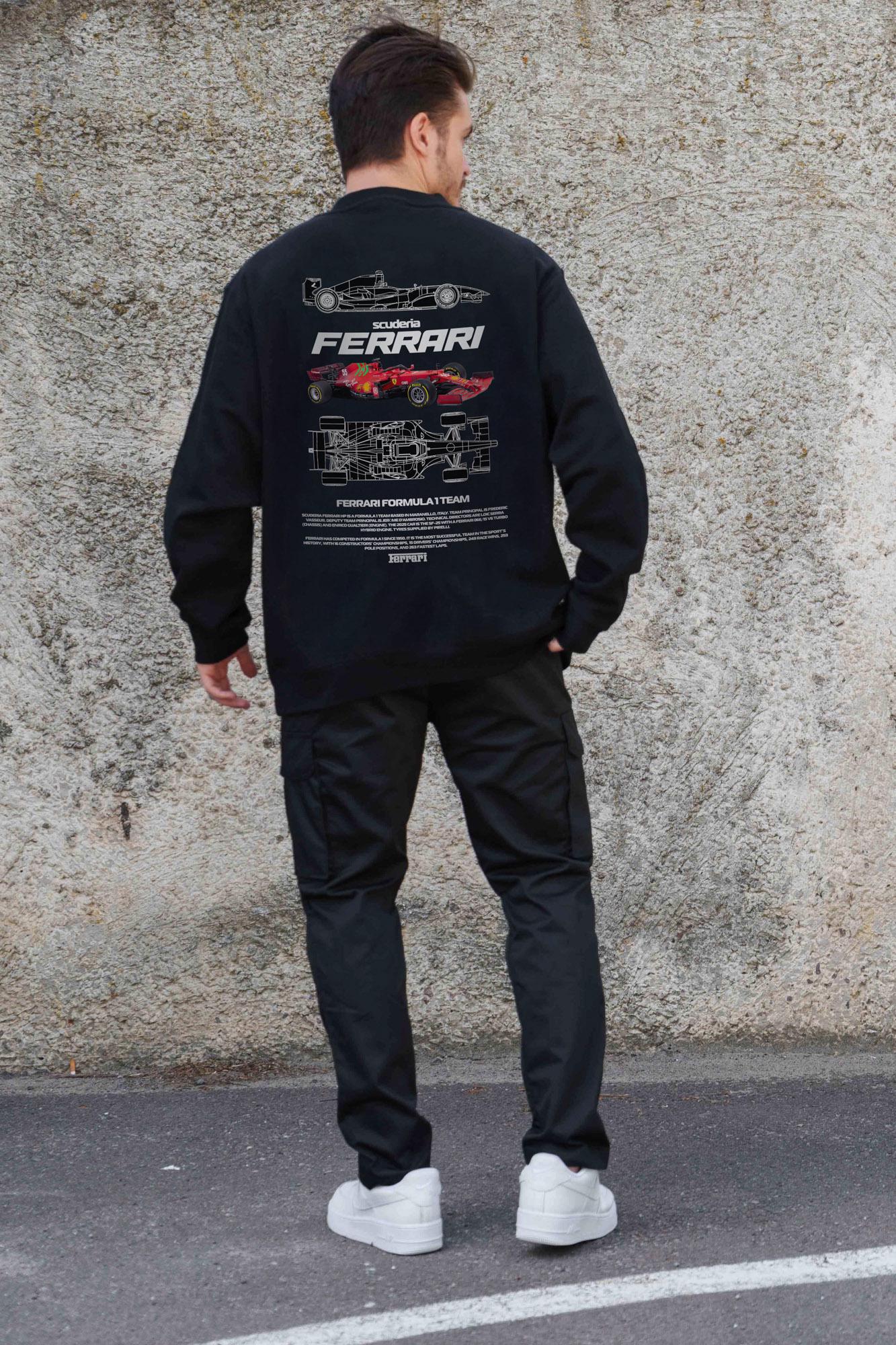 Свитшот оверсайз с принтом Without Ferrari L/XL Black (L/XL8055606) - фото 2 Свитшот оверсайз с принтом Without Ferrari L/XL Black (L/XL8055606) - фото 2