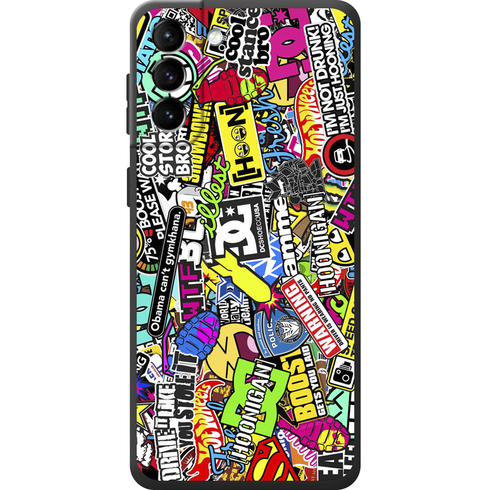 Чохол BoxFace Samsung Galaxy S21 FE (G990) Multicolored Inscriptions Чорний силікон (43973-up880-44173)