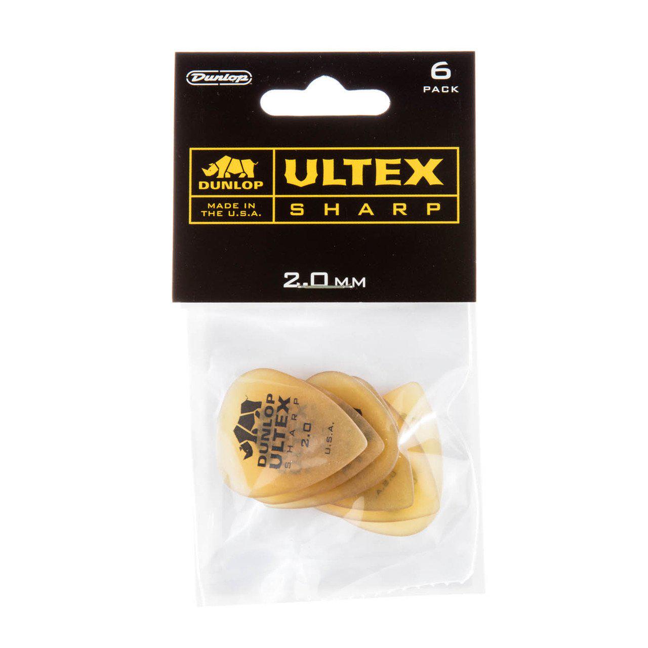 Медиатор Dunlop 433P2.0 Ultex Sharp 2,0 мм 6 шт. (116397) - фото 3