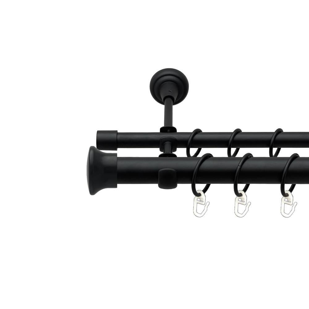 Карниз трубчатый двухрядный Orvit Дуо 25/19 мм 400 см Черный бархат (009-2149) - фото 1 Карниз трубчатый двухрядный Orvit Дуо 25/19 мм 400 см Черный бархат (009-2149) - фото 1