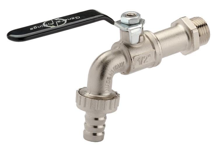 Кран кульовий для поливу PN40 латунь General Fittings 7100.74 1/2"