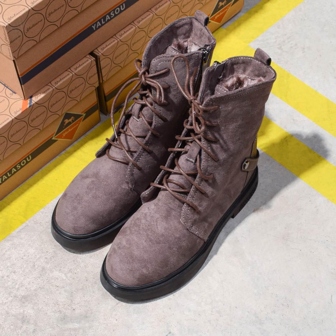 Ботинки женские зимние на шнуровке 324542 р. 36 23 см