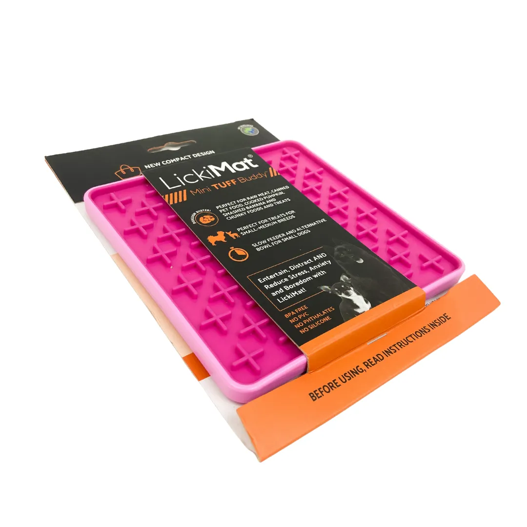 Коврик для лакомств животных LickiMat Mini Tuff Buddy Pink (24624432) - фото 1 Коврик для лакомств животных LickiMat Mini Tuff Buddy Pink (24624432) - фото 1