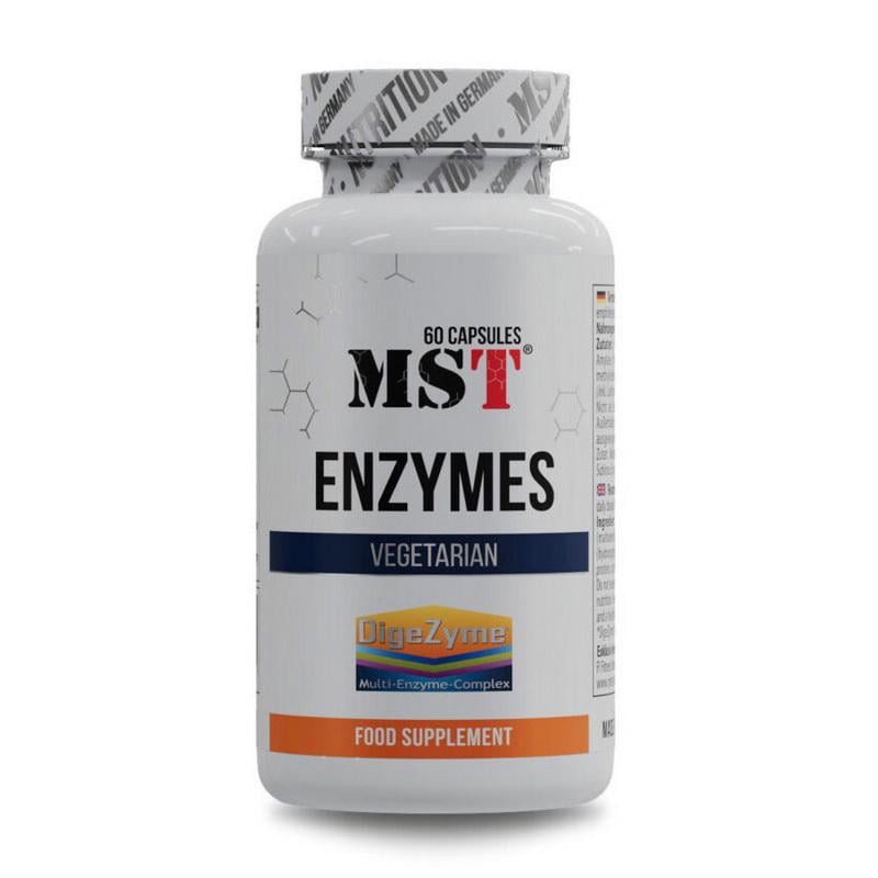 Ферменты для пищеварения 7 ферментов с бромелайном и папаином MST Enzymes 60 вер. капс.