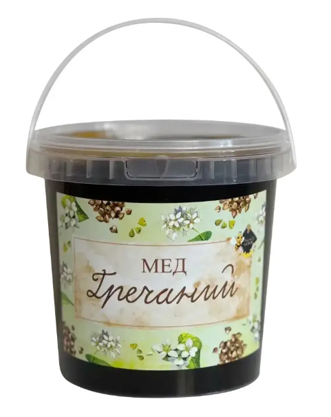 Мед гречневый урожай 2024 г 1 л 1,4 кг 1000 мл