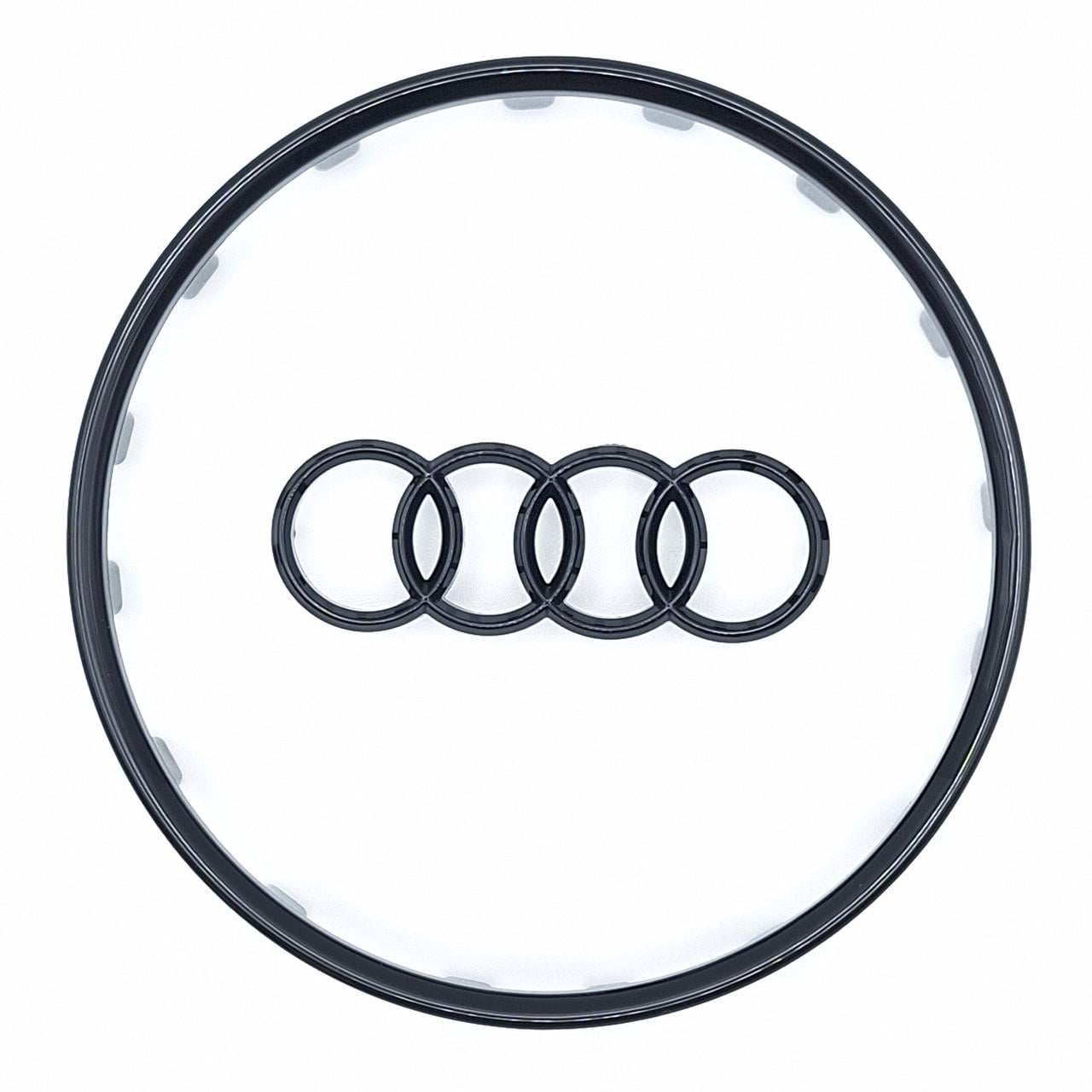 Емблема керма Audi 100 мм Чорний глянцевий (2325785201)