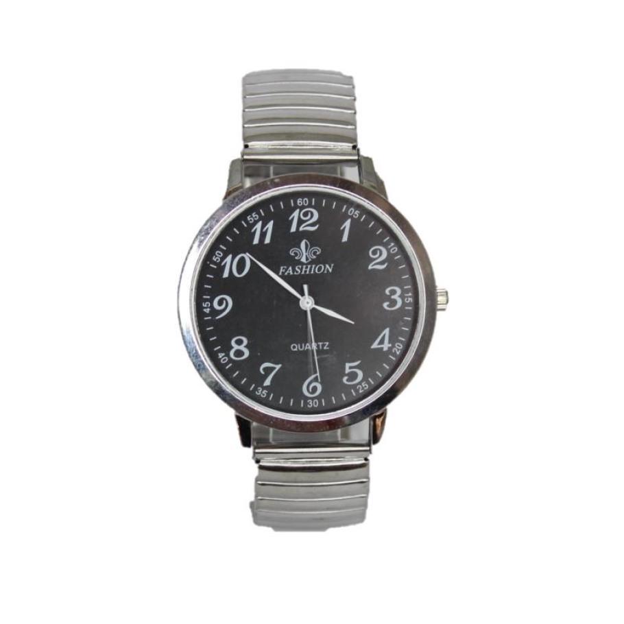 Часы мужские на браслете Fashion d-40 Silver/Black/Silver (3724)