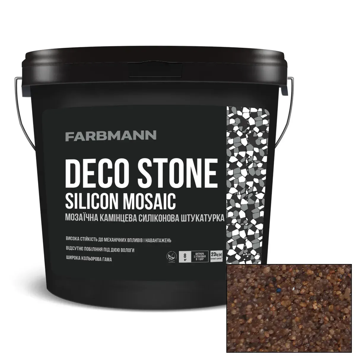 Штукатурка мозаичная силиконовая Farbmann DECO STONE SILICON MOSAIC QT3 23 кг (2761546795)
