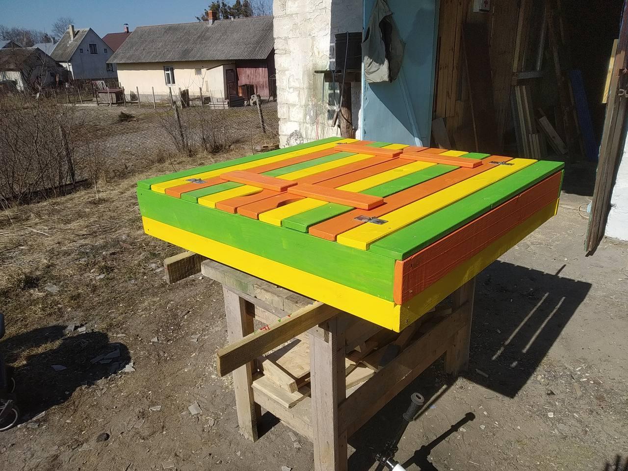 Песочница-трансформер с крышкой 1х1 м (27358128) - фото 5 Песочница-трансформер с крышкой 1х1 м (27358128) - фото 5