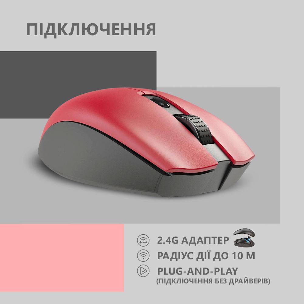 Комп'ютерна мишка бездротова 2E MF2030 Rechargeable WL Red (2E-MF2030WR) - фото 3