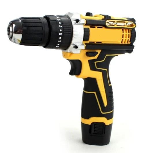 Шуруповерт ударный с 2-мя аккумуляторами с молотком DCD112 (16276)