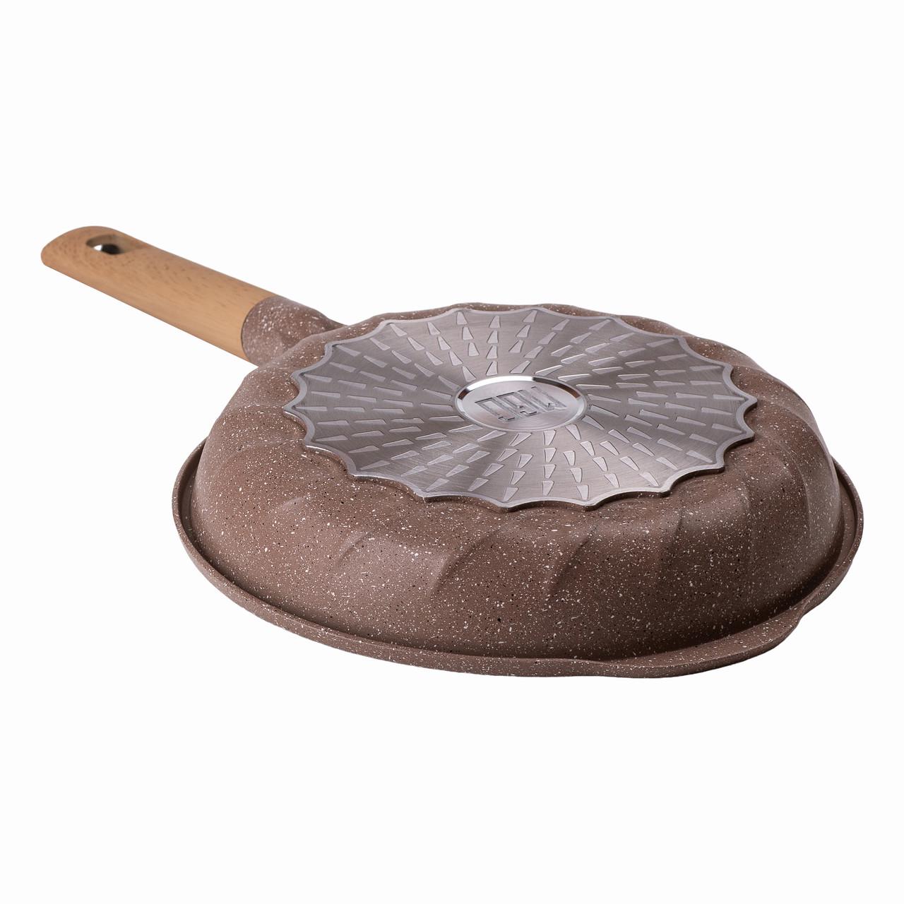 Сковорода алюмінієва MGC з антипригарним покриттям 26 см Бежевий - фото 3 Сковорода алюмінієва MGC з антипригарним покриттям 26 см Бежевий - фото 3