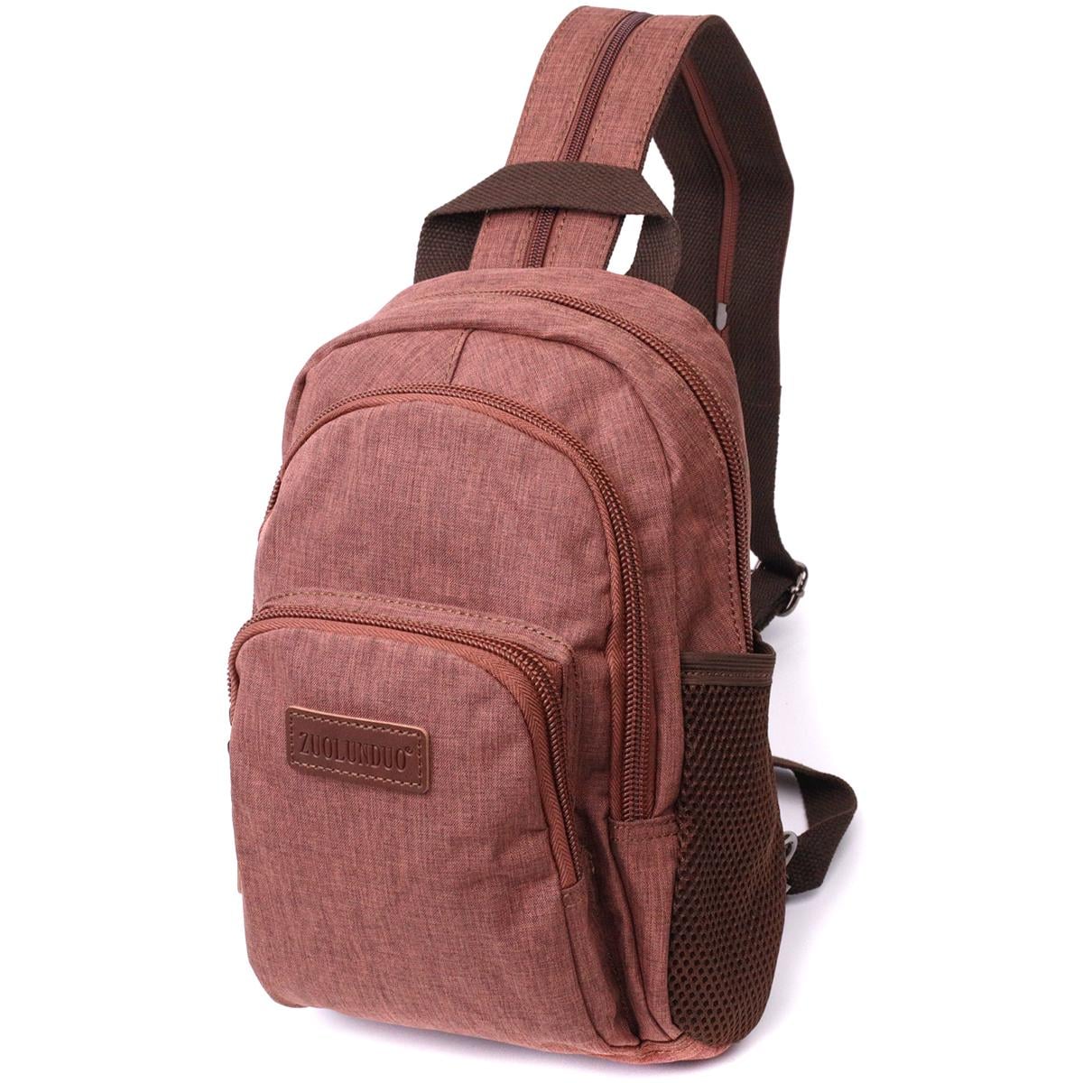 Городской рюкзак Vintage Backpack 22150 с большим количеством карманов Коричневый
