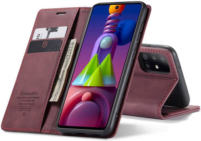 Чехол книжка с магнитом CaseMe на Samsung Galaxy M51 M515 Wine (19951-42) - фото 2