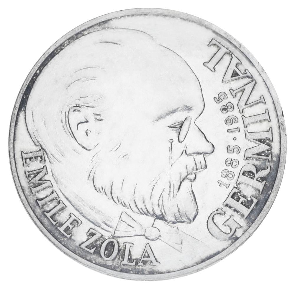 Коллекционная монета Франция 100 франков 1985 серебро F-VF 100 лет со дня выхода романа Эмиля Золя Жерминаль 15 г (М19843) Коллекционная монета Франция 100 франков 1985 серебро F-VF 100 лет со дня выхода романа Эмиля Золя Жерминаль 15 г (М19843)