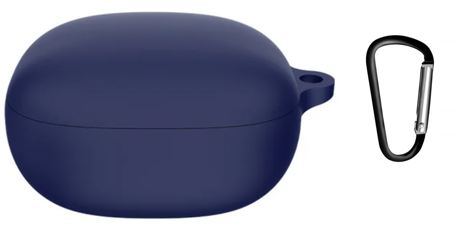 Чехол-накладка DK Silicone Candy Friendly с карабином для Anker SoundCore Liberty 4 Dark blue - фото 2 Чехол-накладка DK Silicone Candy Friendly с карабином для Anker SoundCore Liberty 4 Dark blue - фото 2