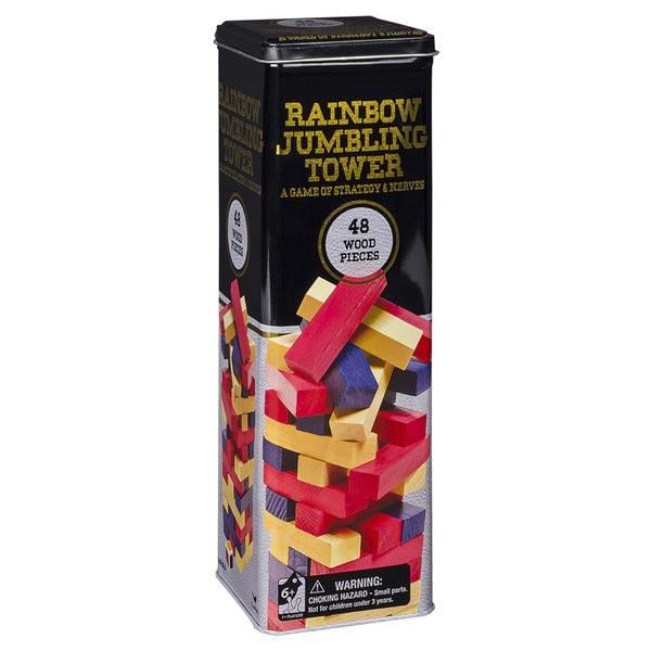 Настільна гра Дженга Spin Master з кольоровими брусочками в жерстяній коробці (SM98365/6033150)