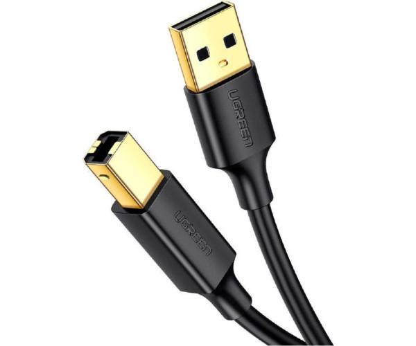 Кабель для принтера UGREEN US135 USB 2.0 AM to BM Print Cable 1,5 м Black