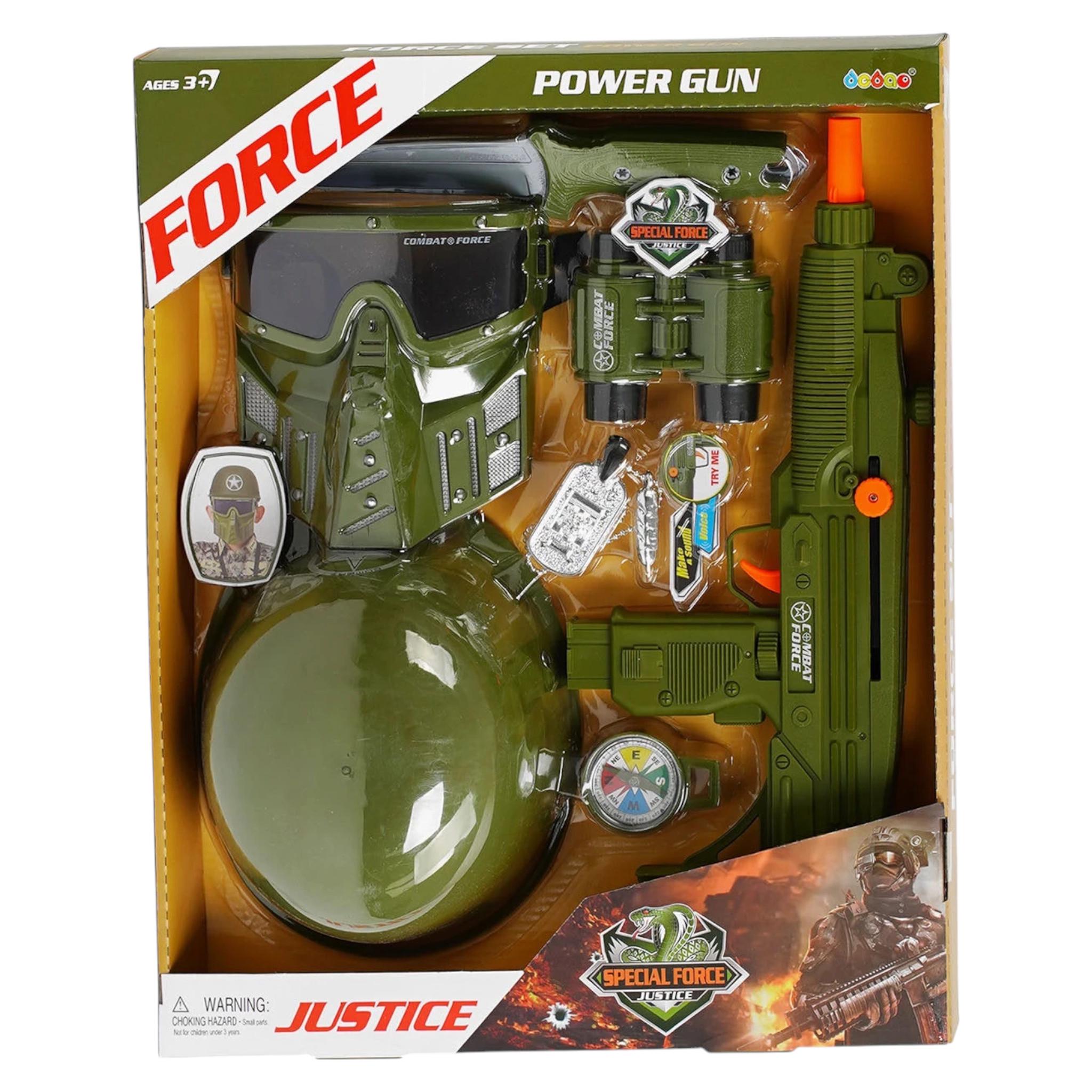 Игровой набор Force Military Power Gun с автоматом с трещоткой 7 элементов звуковые эффекты (T_34720) Игровой набор Force Military Power Gun с автоматом с трещоткой 7 элементов звуковые эффекты (T_34720)