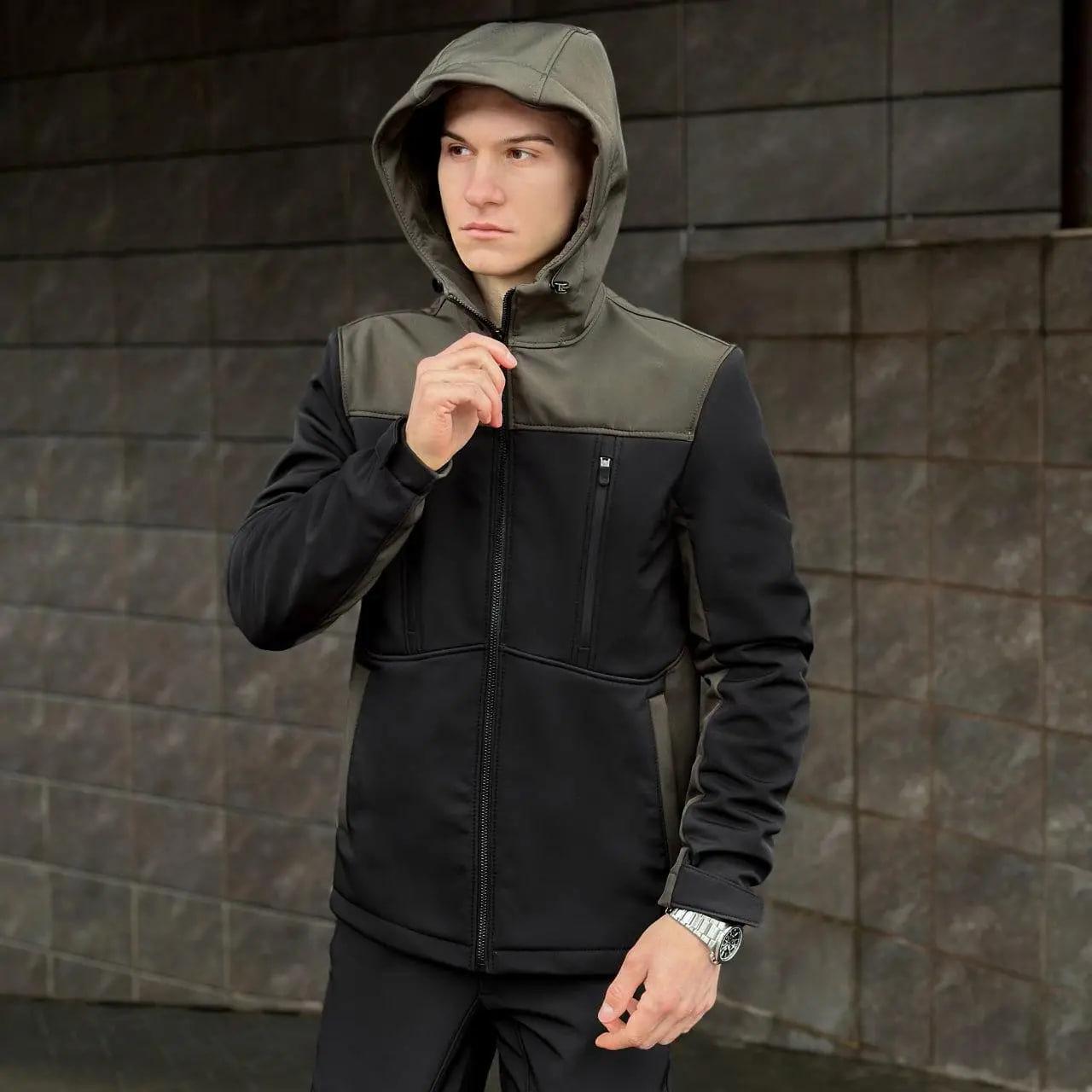 Спортивний костюм чоловічий демісезонний Pobedov Setup soft shell куртка/штани на флісі 3XL Хакі/Чорний (26526/1/6) - фото 4 Спортивний костюм чоловічий демісезонний Pobedov Setup soft shell куртка/штани на флісі 3XL Хакі/Чорний (26526/1/6) - фото 4