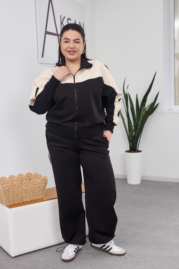 Спортивний костюм жіночий Aksan 2XL Чорний (26.2876_black_50)