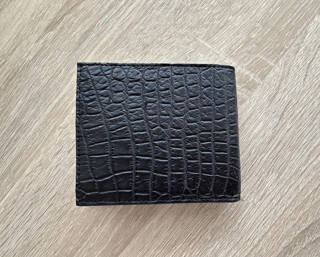 Зажим для денег из натуральной кожи крокодила Черный - фото 5 Зажим для денег из натуральной кожи крокодила Черный - фото 5