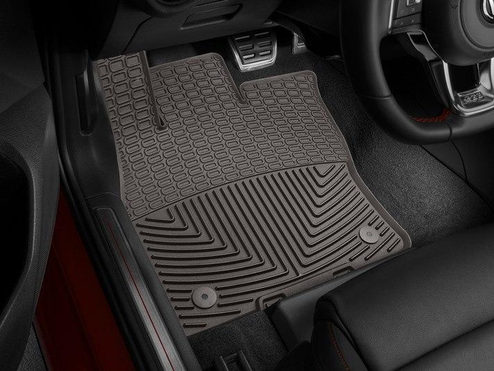 Коврики автомобильные передние резиновые WeatherTech W350CO Audi/Volkswagen A3/A3 Sportback e-tron/RS3/S3/Leon/Leon ST/Octavia/Superb/Golf/Golf 4Motion/Golf GTD/Golf GTE/Golf GTI/Golf R/Gol Коричневый (1185135838) - фото 1