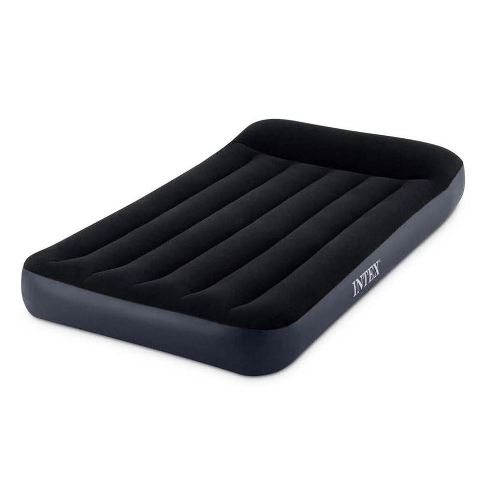 Надувной матрас Intex со встроенным электронасосом с подголовником 191х137х25 см Черный - фото 2
