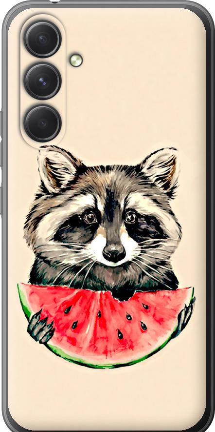 Чохол на Samsung Galaxy A54 A546E Єнотик з кавуном (4605u-2935-42517)
