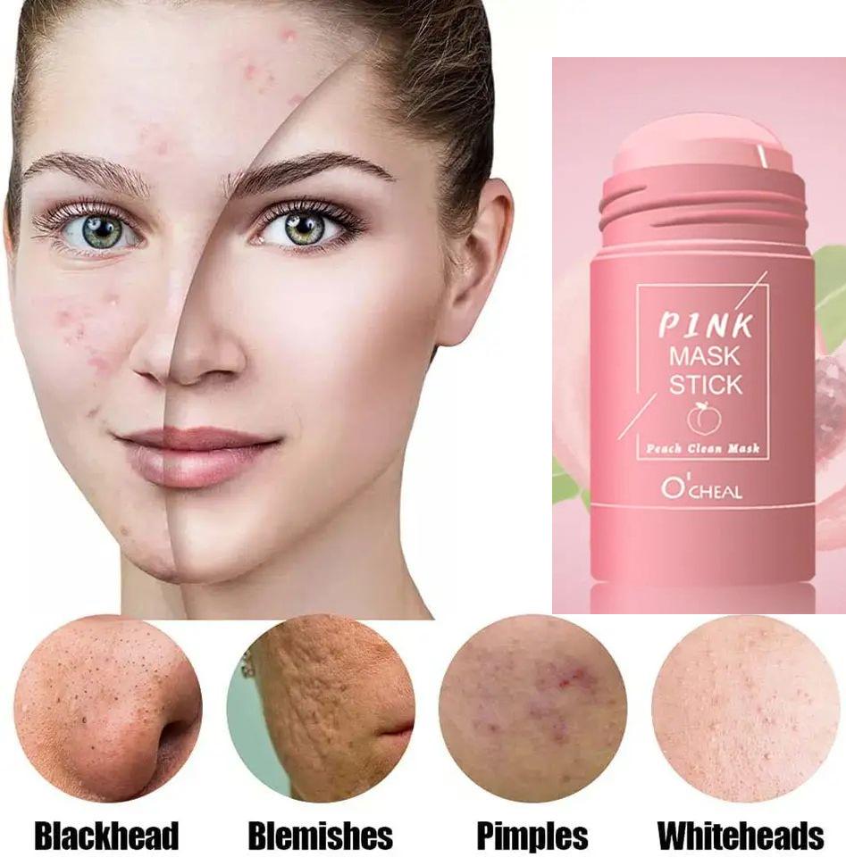 Маска стік для глибокого очищення та звуження пор обличчя PINK Stick Mask з органічною глиною 40 г - фото 4