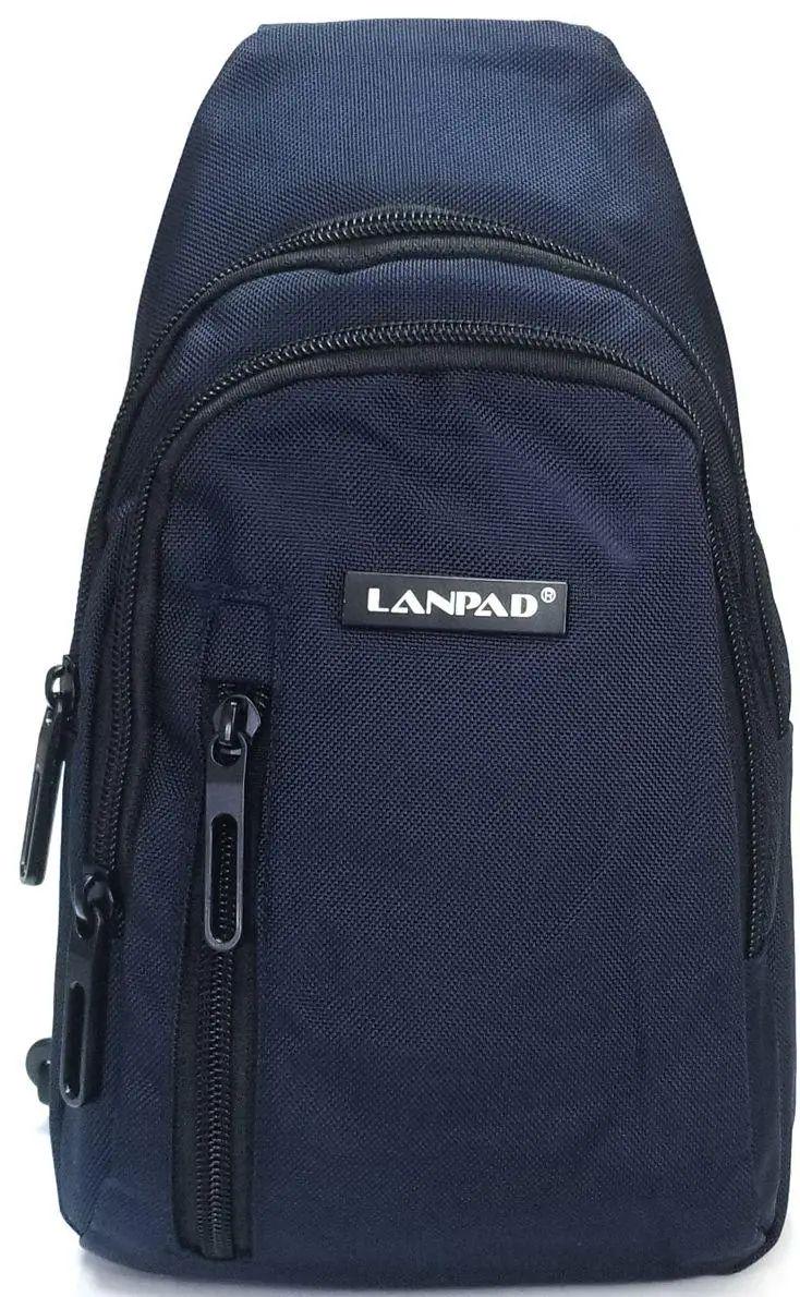 Сумка чоловіча через плече Lanpad тканинна Синій (LAN80002 blue)