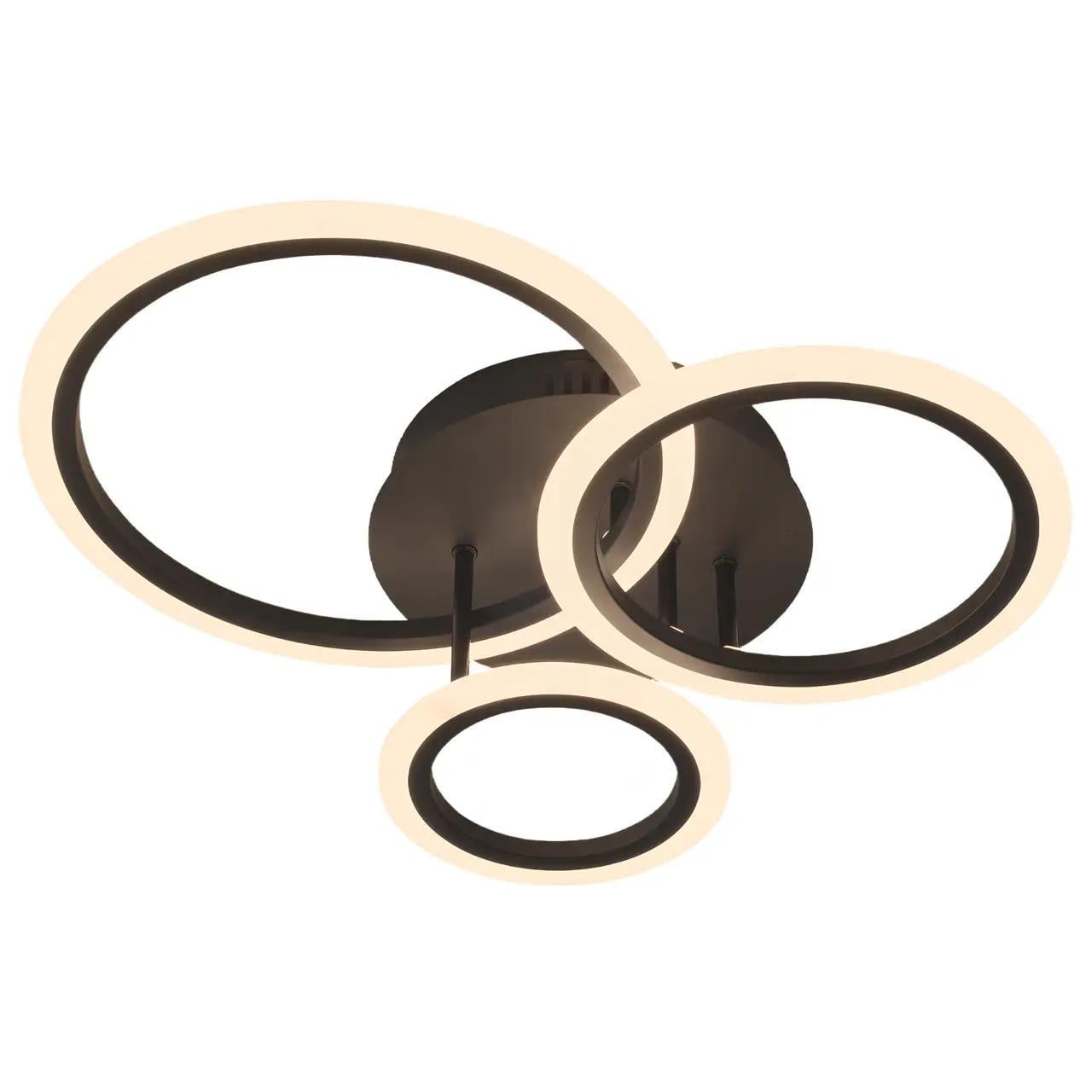 LED-люстра Velmax V-CL-NAOMI-R с пультом 45W 3000/6500K 3000 Lm Черный (28687587)