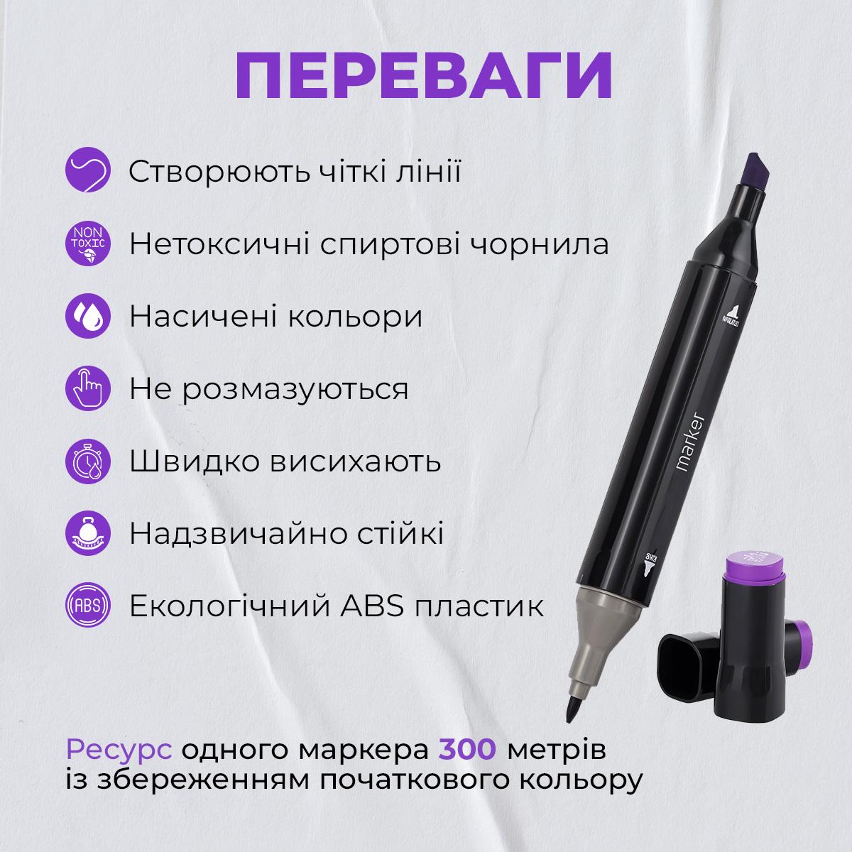 Набор скетч маркеров двухсторонний Kayfovo MA-12 для рисования с чехлом 60 шт. (28921) - фото 4 Набор скетч маркеров двухсторонний Kayfovo MA-12 для рисования с чехлом 60 шт. (28921) - фото 4