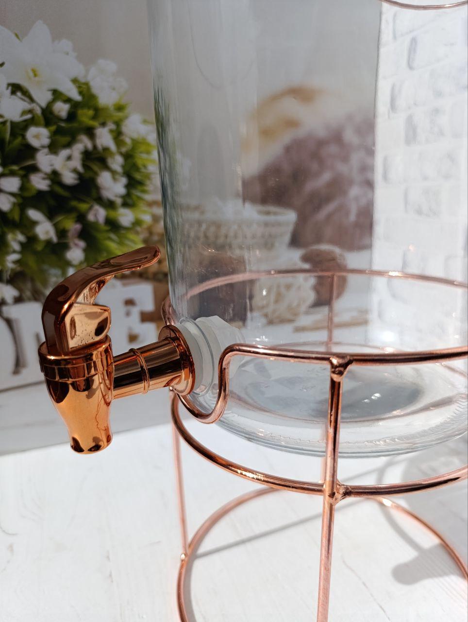 Лимонадник SNT 9036 стеклянный на металлической подставке 4 л Прозрачный (9036) - фото 3 Лимонадник SNT 9036 стеклянный на металлической подставке 4 л Прозрачный (9036) - фото 3