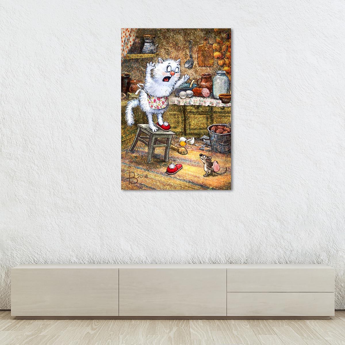 Модульна картина Про Мурочку і мишеня 1 модуль 40х60 см