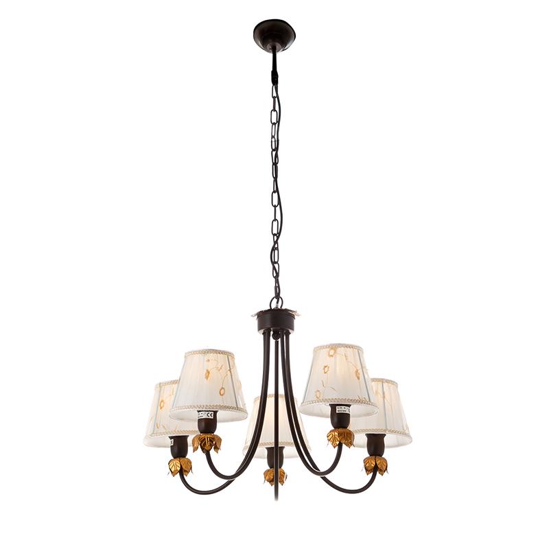 Люстра Light House ES-15484/5 подвесная с абажурами Коричневый (9226)