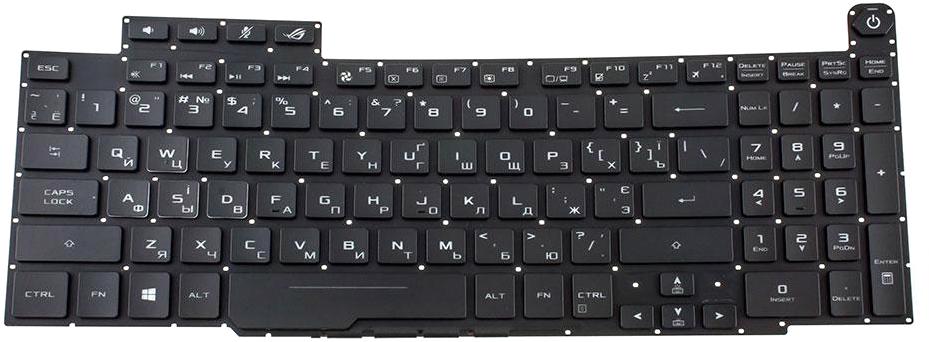 Клавиатура для ноутбука Asus GU501/GU501GM матовая (0KNR0-6613RU00)