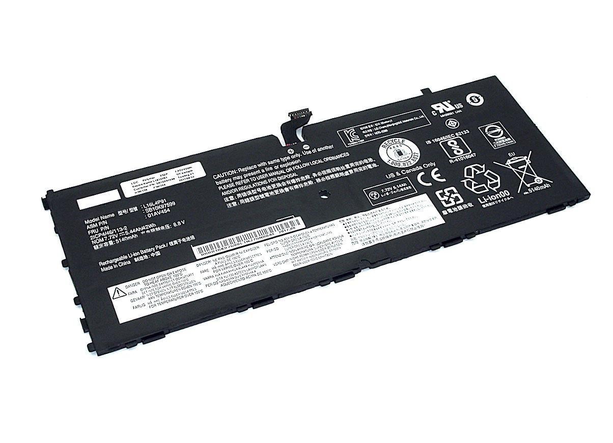Аккумулятор для ноутбука Lenovo L16L4P91 ThinkPad X1 Tablet Gen,3 7,72 V 5440 mAh (075244)