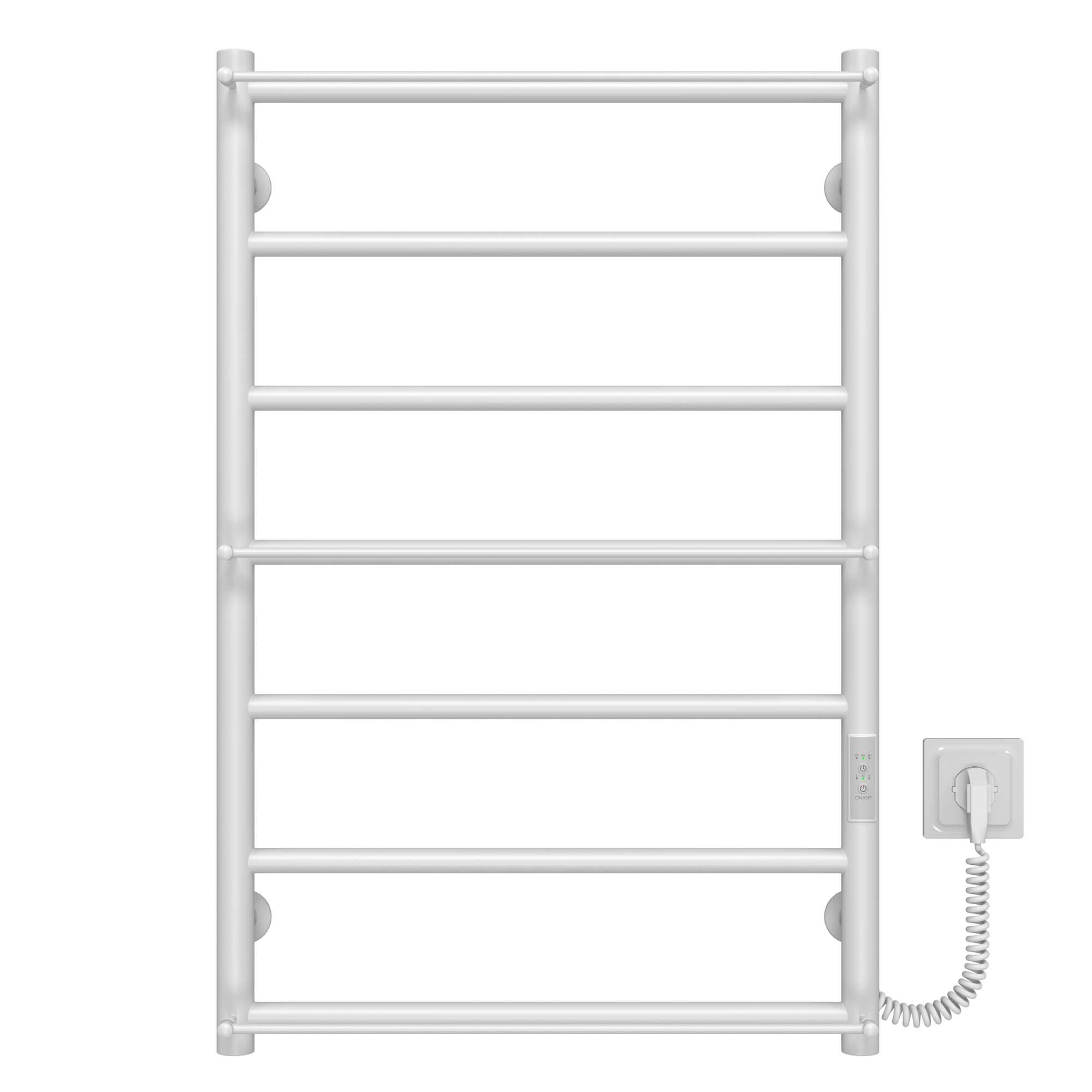 Полотенцесушитель электрический Deffi Ladder П7 WD03 нержавеющая сталь 500х800 мм Белый (C.LK.80.50.7.EWR3)