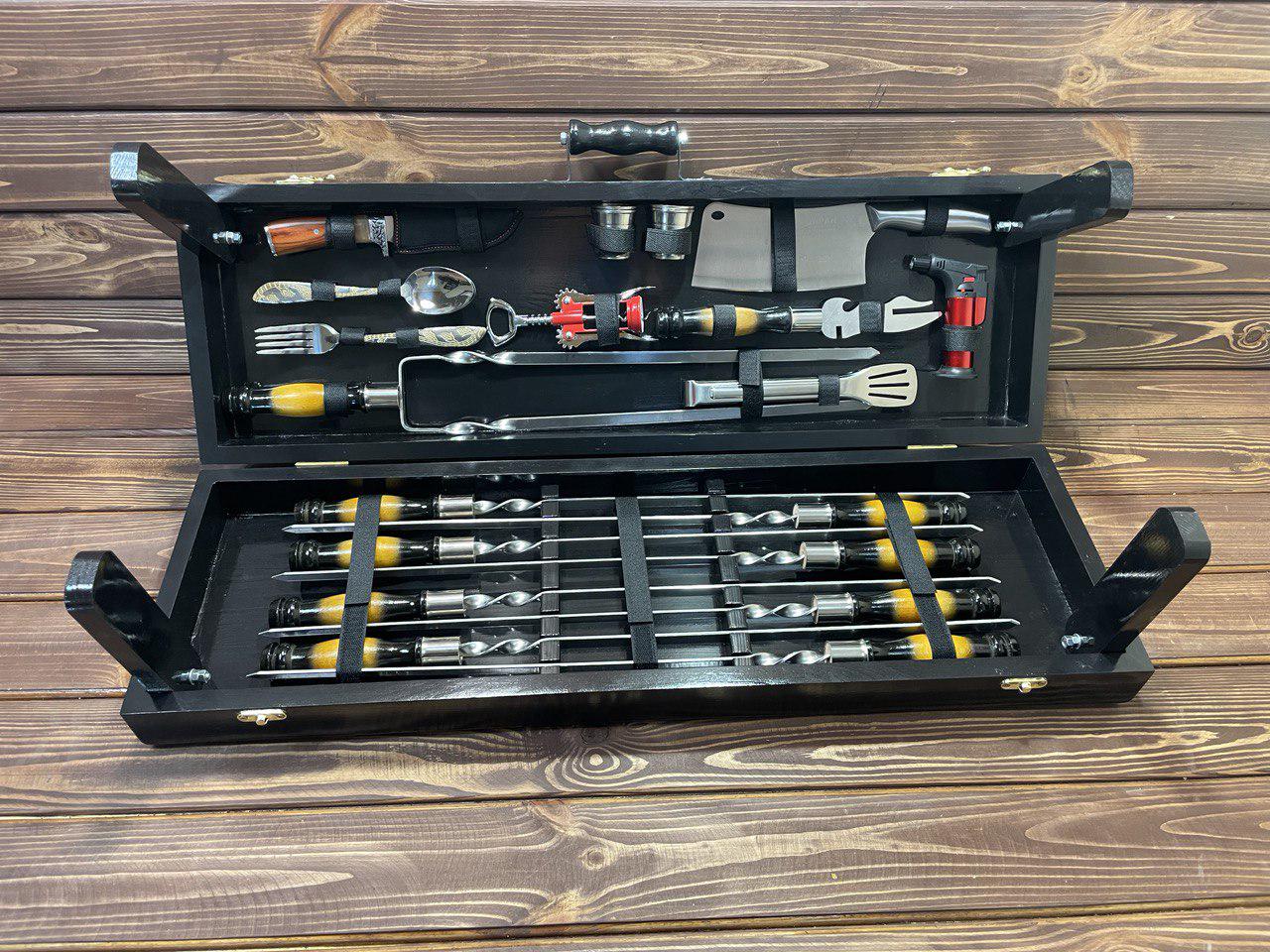 Набор шампуров Piknik в кейсе-столике в кейсе (10612279)